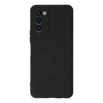 Camon 18 Kılıf Nano içi Kadife Silikon - Siyah