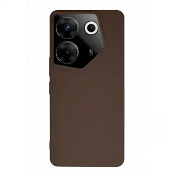 Camon 20 Pro 5G Kılıf First Silikon - Kahverengi