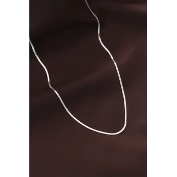 Çelik Gümüş Renk 60 cm İnce İtalyan Zincir Kolye
