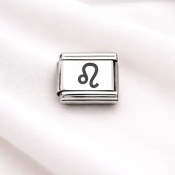 Çelik Nomination Charm Aslan Burcu | Paslanmaz Çelik Bileklik Charmı | Burç Temalı Şık Takı