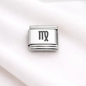 Çelik Nomination Charm Başak Burcu | Paslanmaz Çelik Bileklik Charmı | Burç Temalı Şık Takı