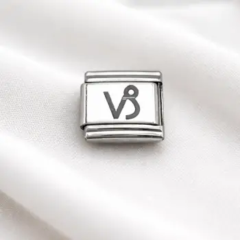 Çelik Nomination Charm Oğlak Burcu | Paslanmaz Çelik Bileklik Charmı | Burç Temalı Şık Takı