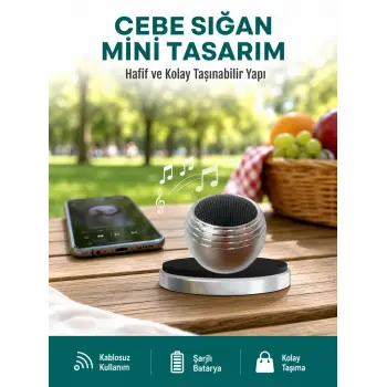 Cep Boy Bluetooth Hoparlör Güçlü Ses Çıkışı TWS Destekli Yeni Nesil