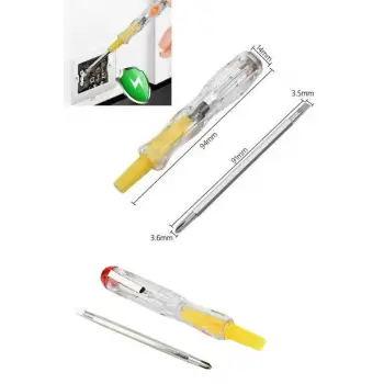 Çift Uçlu Kontrol Kalemi Elektrik Test Kalemi Şeffaf