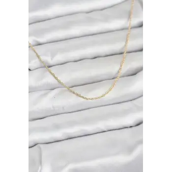 CM 14K Gold Renk Burgu Model 60 cm Kadın Kolye