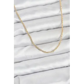 CM 14K Gold Renk Halka Model 60 cm Kadın Kolye
