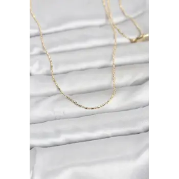 CM 14K Gold Renk Parçalı Topçuk Model 60 cm Kadın Kolye
