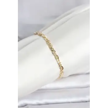 CM 14K Gold Renk Zincir Model Kadın Bileklik