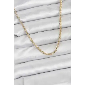 CM Gold Renk Pirinç Halkalı Model Kadın Kolye