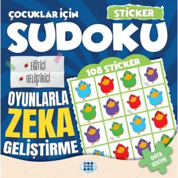Çocuklar için Sudoku - Sticker Hediyeli Orta Seviye 3