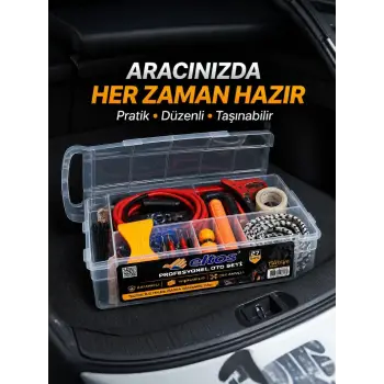 Çok Amaçlı 27 Parça Araç Acil Durum Ekipman Seti Düzenli Taşıma Kutulu