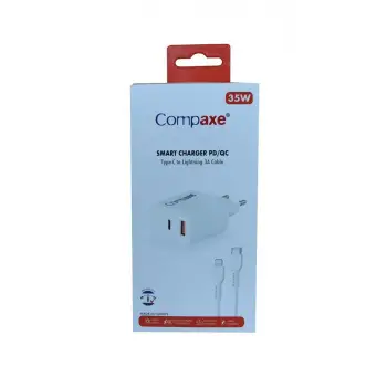 Compaxe CTA-350TI 35W 5V 3A PD-QC+ Type-C To Lightning Şarj Kablosu