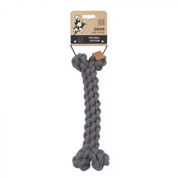 Coto Örgü Kemik Köpek Oyuncağı Gri 30 Cm