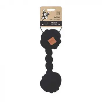 Coto Siyah Duo Ball Örgü Köpek Oyuncağı 28 Cm