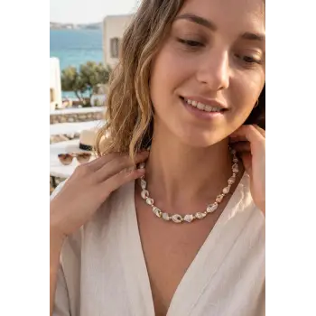 Doğal Deniz Kabuğu Dizi Kadın Kolye