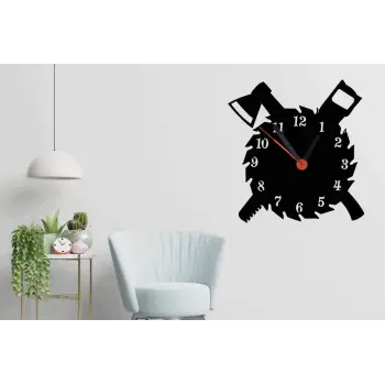 Duvar Saati-Ağaç İşleme-35 cm x 35 cm