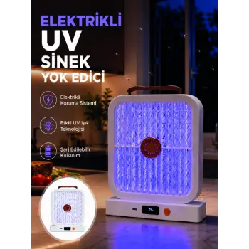 Elektrikli Sinek Öldürücü UV Işıklı Masaüstü Cihaz Beyaz Renk