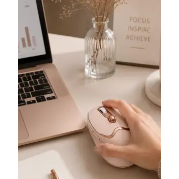 Ergonomik Tasarımlı Kablosuz Mouse Bluetooth ve USB Alıcılı
