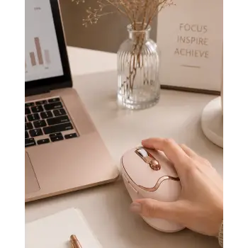 Ergonomik Tasarımlı Kablosuz Mouse Bluetooth ve USB Alıcılı