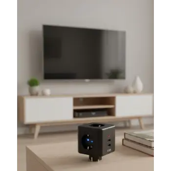 Ev ve Ofis Kullanımı İçin Akım Korumalı USB Girişli Priz