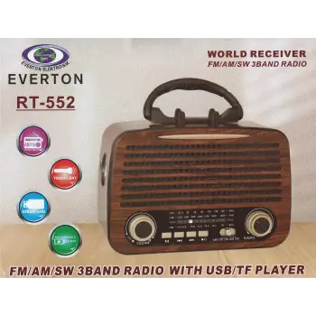 Everton Rt-580 Bluetooth Fm-Usb-Tf-Aux Şarjlı Nostaljik Radyo