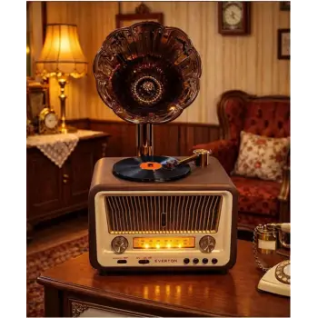 Everton Rt-608 Bluetooth Fm-Usb-Tf-Aux Şarjlı Nostaljik Radyo