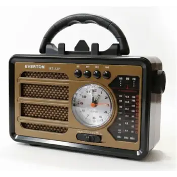 Everton RT-737 Bluetooth Usb-Micro Sd Solarlı Saatli Nostaljik Radyo