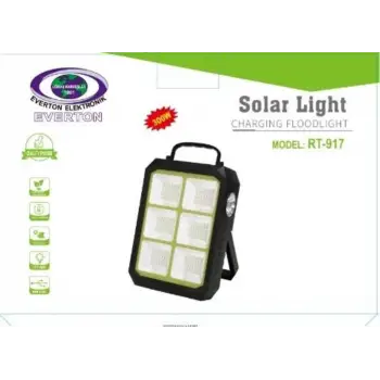 Everton Rt-917 Şarjlı 300w Solar Panelli Projektör Led