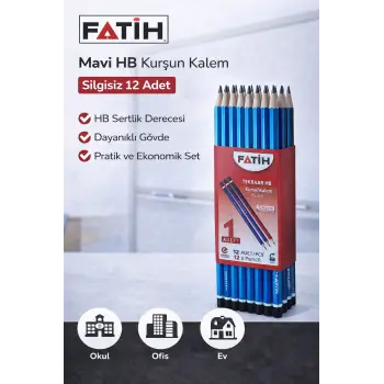 Fatih Mercanlı 12010 HB Kurşun Kalem 12 Adet