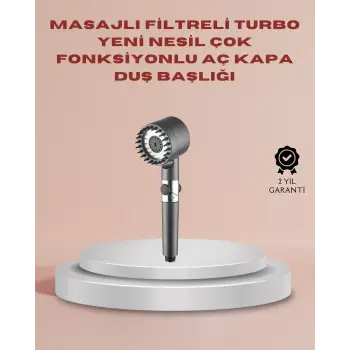 Filtreli Masaj Özellikli Duş Başlığı Aç Kapa Tuşlu