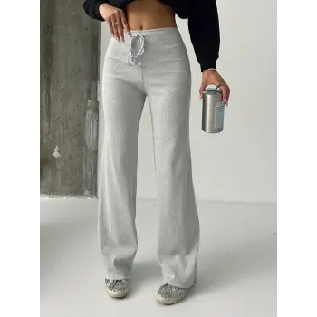 Fit comfort gri salaş pantolon A6011