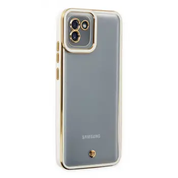 Galaxy A03 Kılıf Liva Lens Silikon - Beyaz
