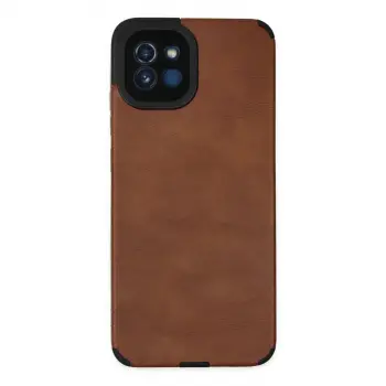 Galaxy A03 Kılıf Loop Deri Silikon - Kahverengi