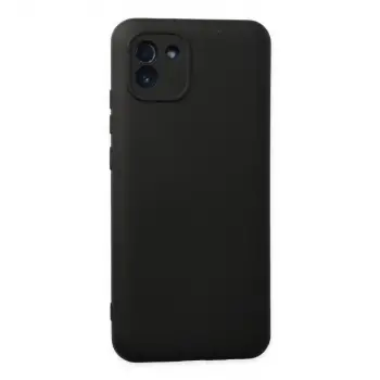 Galaxy A03 Kılıf Nano içi Kadife Silikon - Siyah
