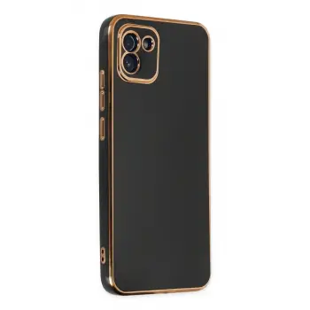 Galaxy A03 Kılıf Volet Silikon - Siyah