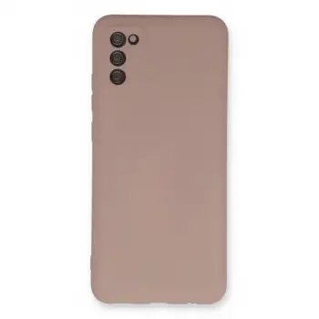 Galaxy A03S Kılıf Nano içi Kadife Silikon - Pudra