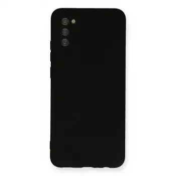 Galaxy A03S Kılıf Nano içi Kadife Silikon - Siyah