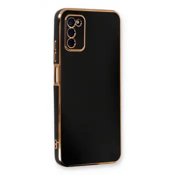Galaxy A03S Kılıf Volet Silikon - Siyah