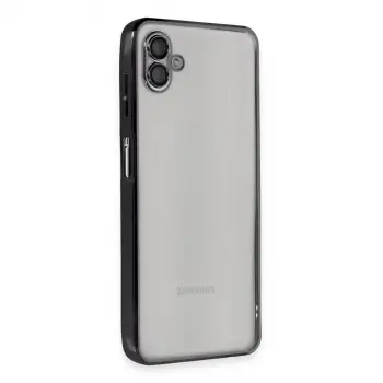 Galaxy A04 Kılıf Razer Lensli Silikon - Siyah