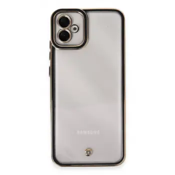 Galaxy A04E Kılıf Liva Lens Silikon - Siyah