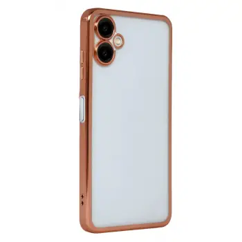 Galaxy A07 4G Razer Lensli Silikon - Çöl Titanyum