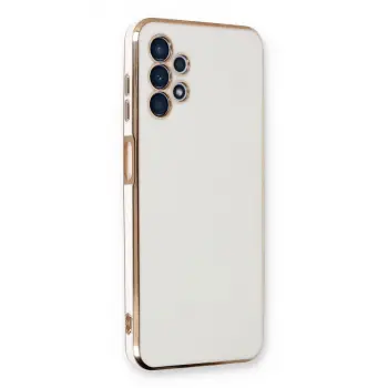 Galaxy A13 4G Kılıf Volet Silikon - Beyaz