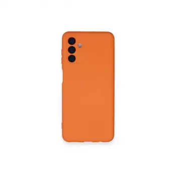 Galaxy A14 4G Kılıf Nano içi Kadife Silikon - Turuncu