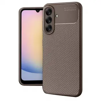 Galaxy A17 5G Auto Focus Karbon Kapak - Kahverengi