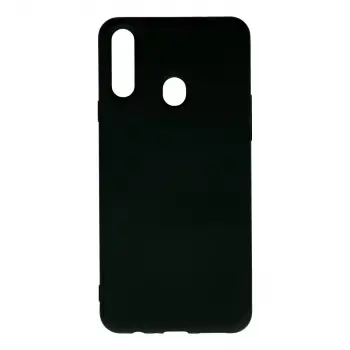 Galaxy A20S Kılıf Nano içi Kadife Silikon - Siyah
