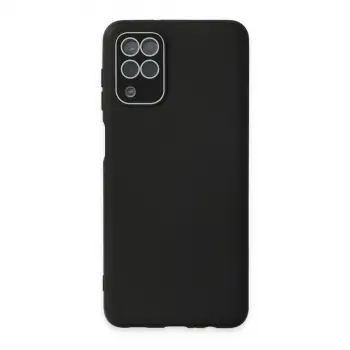 Galaxy A22 Kılıf Lansman Glass Kapak - Siyah