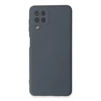 Galaxy A22 Kılıf Nano içi Kadife Silikon - Gri