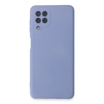 Galaxy A22 Kılıf Nano içi Kadife Silikon - Lila