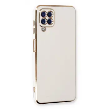 Galaxy A22 Kılıf Volet Silikon - Beyaz
