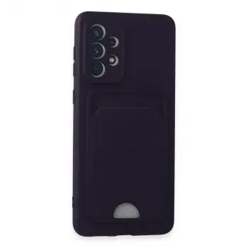 Galaxy A33 5G Kılıf Kelvin Kartvizitli Silikon - Derin Mor